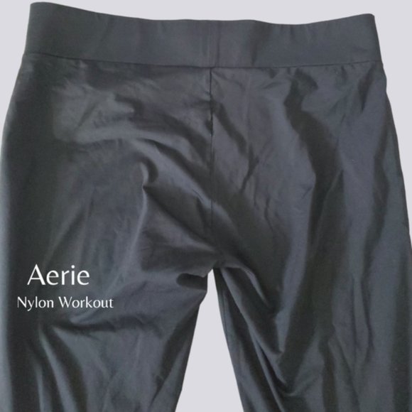 Aerie Nylon Leggings with ankle zipper sides- S- Mid Rise - Picture 5 of 10